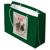 Belgisch paard Sleigh Bells Ring Groot Cadeauzakje (Achterkant Gekanteld)