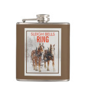 Belgisch paard Sleigh Bells Ring Heupfles (Voorkant)