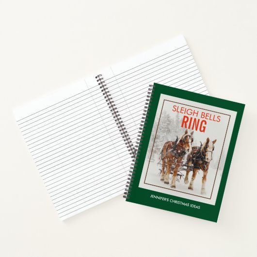 Belgisch paard Sleigh Bells Ring Notitieboek (Binnen)