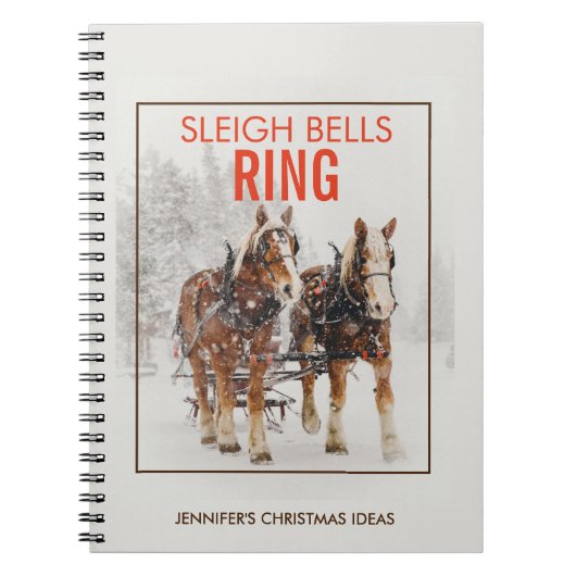 Belgisch paard Sleigh Bells Ring Notitieboek (Voorkant)