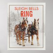 Belgisch paard Sleigh Bells Ring Poster (Voorkant)