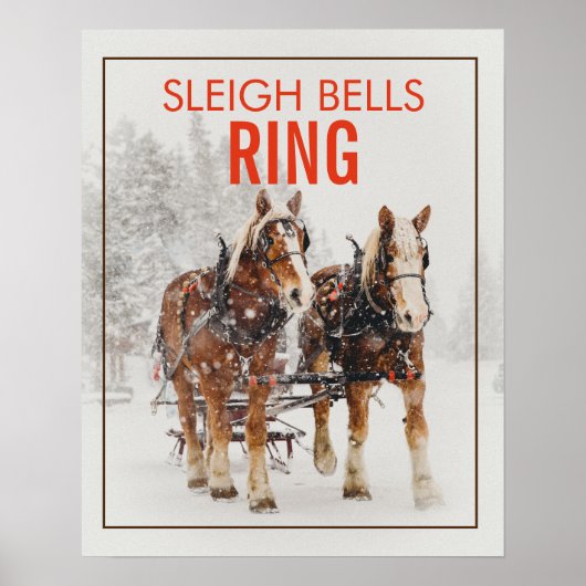 Belgisch paard Sleigh Bells Ring Poster (Voorkant)