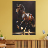 Belgisch paardenbloed - olieverf canvas afdruk (Insitu (Woonkamer))