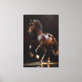Belgisch paardenbloed - olieverf canvas afdruk