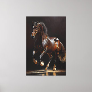 Belgisch paardenbloed - olieverf canvas afdruk