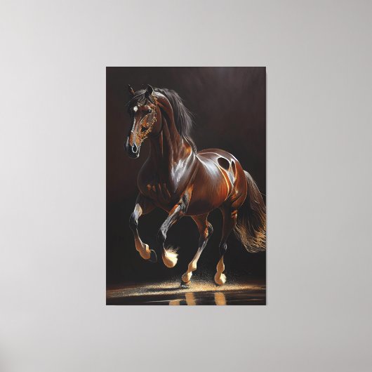 Belgisch paardenbloed - olieverf canvas afdruk (Voorkant)