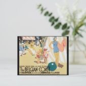 Belgisch Poster voor reizen langs de kust Briefkaart (Staand voorkant)