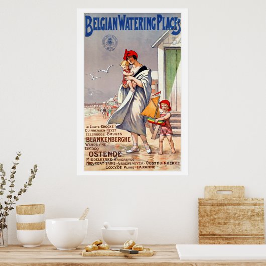 Belgisch Poster voor waterafvoerplaatsen (Keuken)