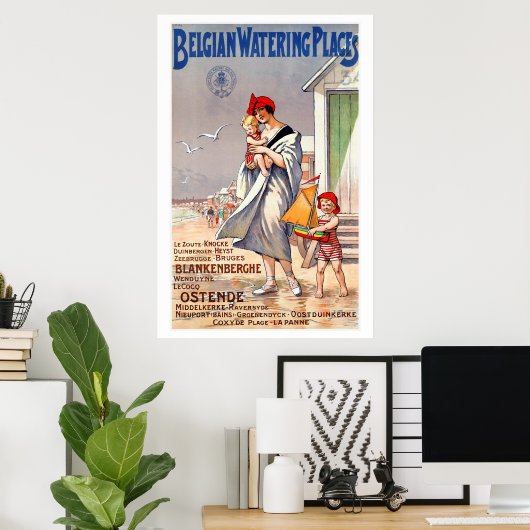 Belgisch Poster voor waterafvoerplaatsen (Thuiskantoor)