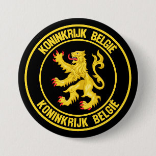 Belgisch Rond Embleem Ronde Button 7,6 Cm