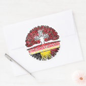 Belgisch Schweizer Schweiz Baum Wurzel Ronde Sticker (Envelop)