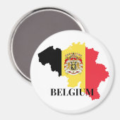 Belgisch silhouet, vlag, magneet (Voorkant / Achterkant)