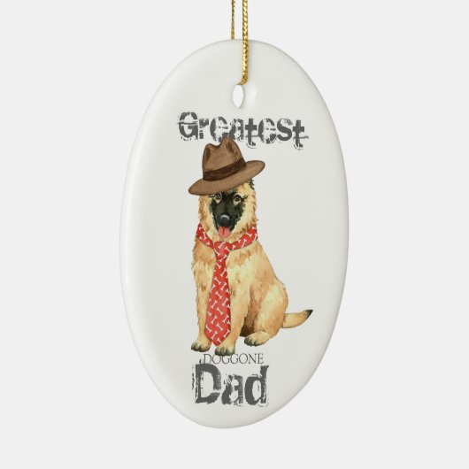 Belgisch Tervuren Dad Ceramic Ornament (Rechts)