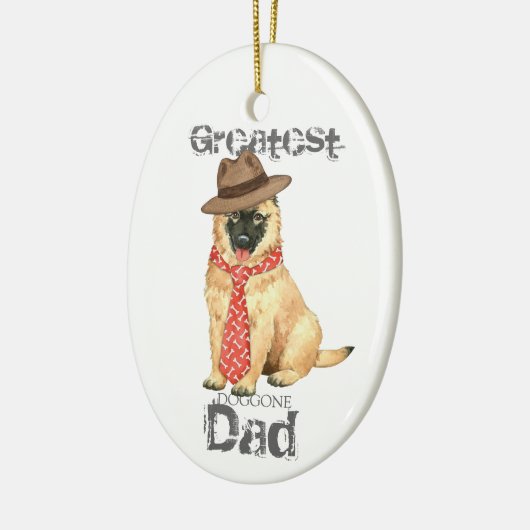 Belgisch Tervuren Dad Ceramic Ornament (Links)