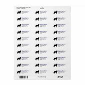 Belgisch Tervuren Dog Silhouette Return Address Etiket (Full Sheet)