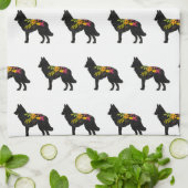 Belgisch Tervuren Hondenras Bohemian Floral Theedoek (Gevouwen)