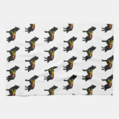 Belgisch Tervuren Hondenras Bohemian Floral Theedoek (Horizontaal)