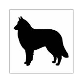 Belgisch Tervuren Hondenras Silhouette Rubberstempel (Afrduk)