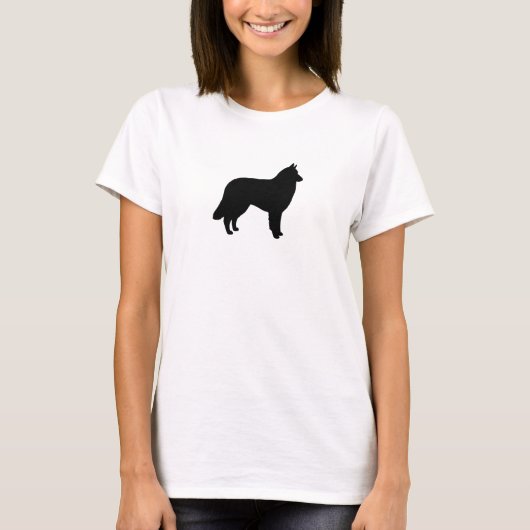 Belgisch Tervuren Hondenras Silhouette T-shirt (Voorkant)