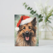 Belgisch Tervuren Kerstborstel schilderij kunstwer Briefkaart (Staand voorkant)