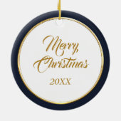 Belgisch Tervuren Santa Hat Winterbos Keramisch Ornament (Achterkant)