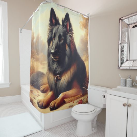  Belgisch Tervuren Schilderij Douchegordijn (In situ)