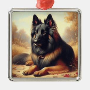  Belgisch Tervuren Schilderij Metalen Ornament
