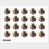 Belgisch Tervuren Schilderij Ronde Sticker (Vel)