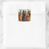 Belgisch Tervuren Schilderij Vierkante Sticker (Tas)