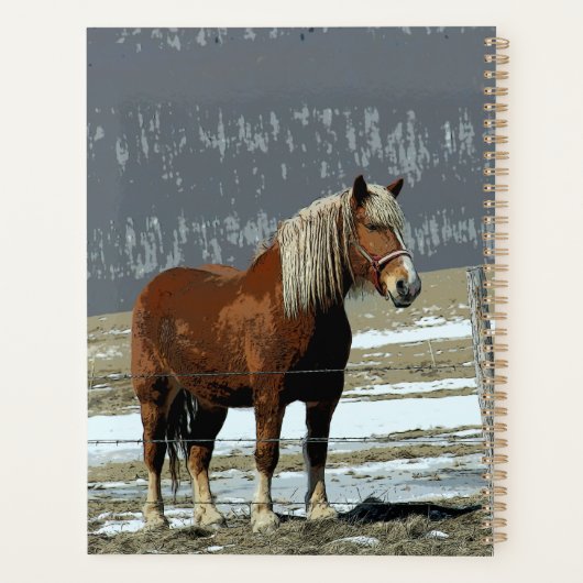 Belgisch trekpaard in Paddock Daily Planner (Achterkant)