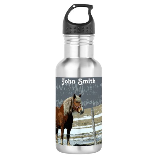Belgisch trekpaard in Paddock waterfles (Voorkant)