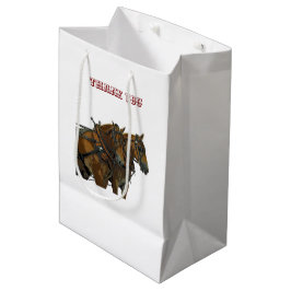 Belgisch Trekpaard Team Papier Medium Cadeauzakje