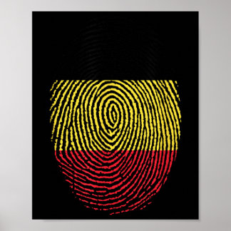 Belgisch vingerafdrukontwerp dat de voetbalgeest e poster
