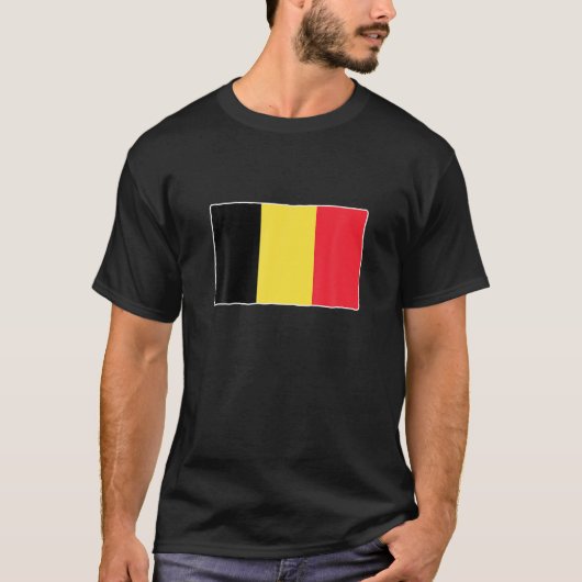 Belgisch vlagpatriottisch Belgisch sportondersteun T-shirt (Voorkant)