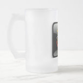 Belgisch wapenschild matglas bierpul (Links)