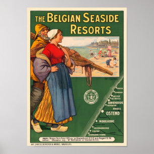 Belgisch zedenpredikaat Vintage poster 1910