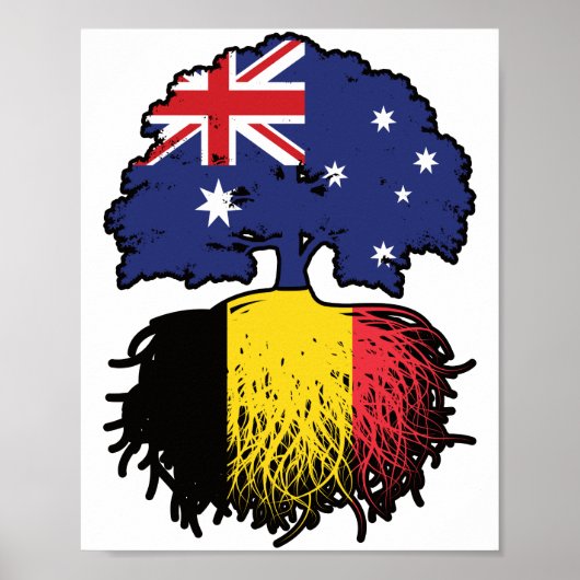 Belgische Australische Australië - boomstammen Poster (Voorkant)