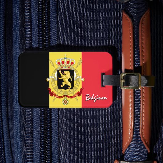 Belgische Bagagelabels, patriottische Belgische vl Bagagelabel (Voorkant Insitu 4)