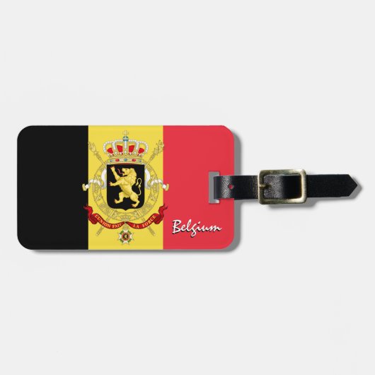 Belgische Bagagelabels, patriottische Belgische vl Bagagelabel (Voorkant horizontaal)
