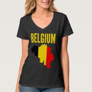 Belgische België Landkaart Vlag T-shirt