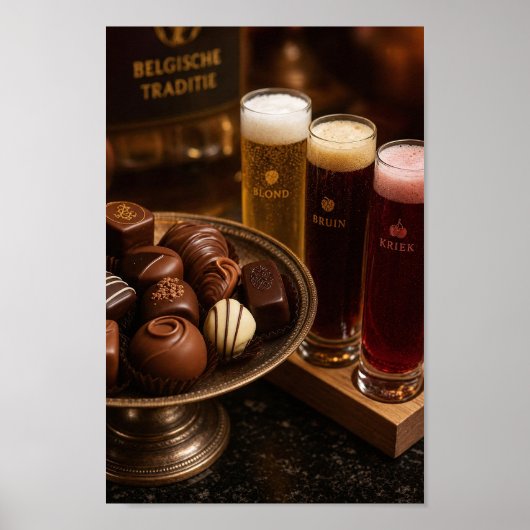 Belgische Bier- en Chocoladerituel Poster (Voorkant)