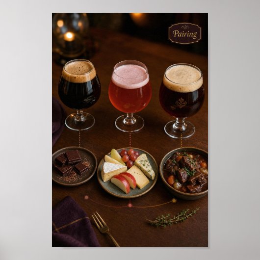 Belgische Bier- en Voedselcombinatiegids Poster (Voorkant)