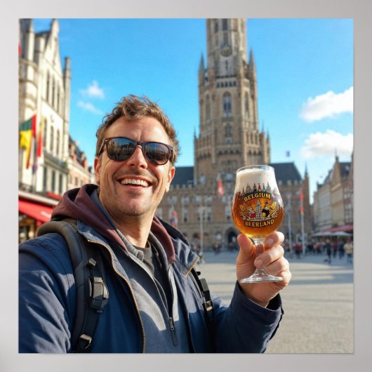 Belgische bierreis door Brugge Poster (Voorkant)