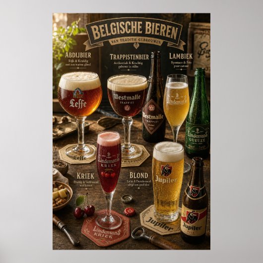 Belgische Bierstijlen Herberg Gids Poster (Voorkant)