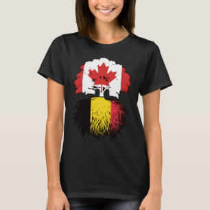 Belgische Canadese vlag voor boomstammen van Canad T-shirt