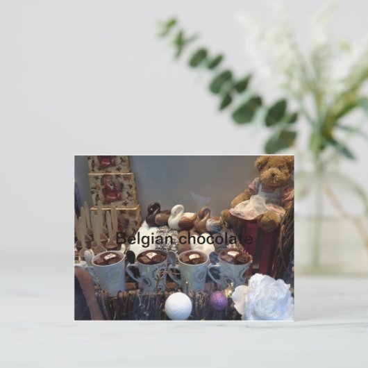Belgische chocolade briefkaart (Staand voorkant)