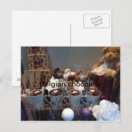 Belgische chocolade briefkaart (Voorkant / Achterkant)