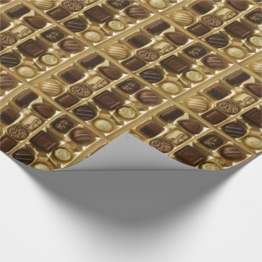 Belgische chocolade cadeaupapier (Hoek)