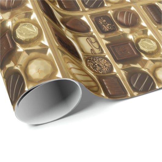 Belgische chocolade cadeaupapier (Rol Hoek)