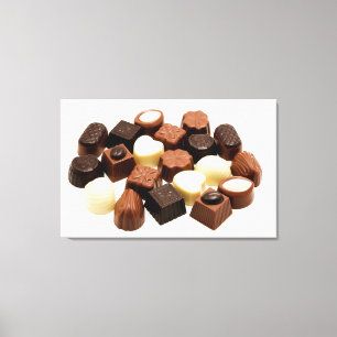 Belgische chocolade canvas afdruk